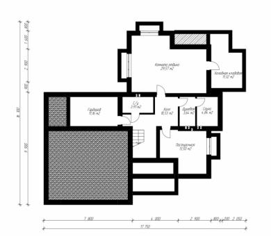 Двухэтажный дом с просторной гостиной и зимним садом.